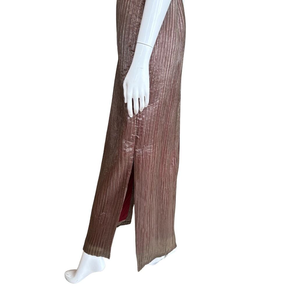 Kathlin Argiro Atelier Bronze Grecian Column Dress S 2 - Picture 3 of 6